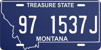 MT license plate 971537J