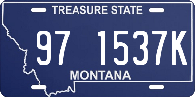 MT license plate 971537K