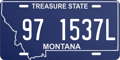 MT license plate 971537L