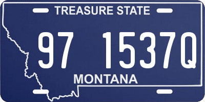 MT license plate 971537Q