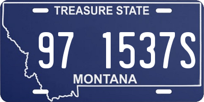 MT license plate 971537S