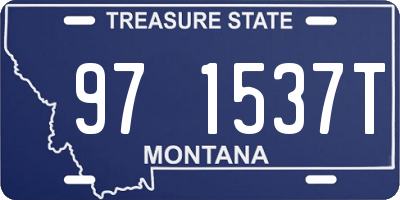 MT license plate 971537T