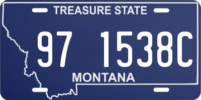 MT license plate 971538C
