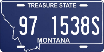 MT license plate 971538S