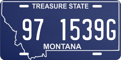 MT license plate 971539G