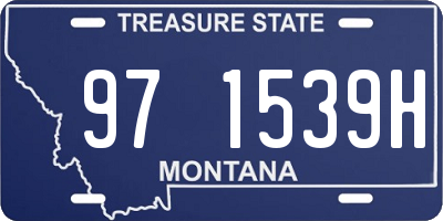 MT license plate 971539H