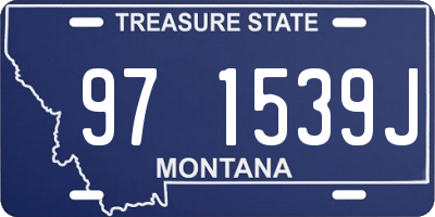 MT license plate 971539J