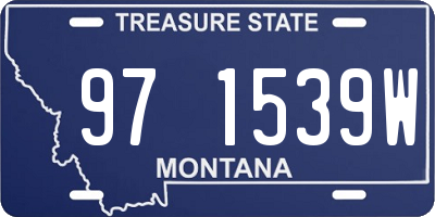 MT license plate 971539W