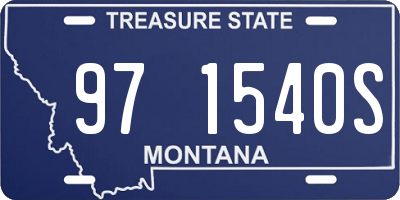 MT license plate 971540S