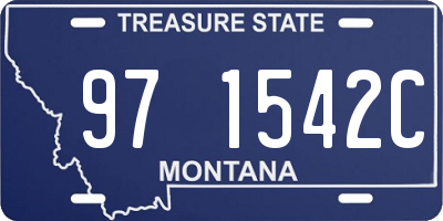 MT license plate 971542C