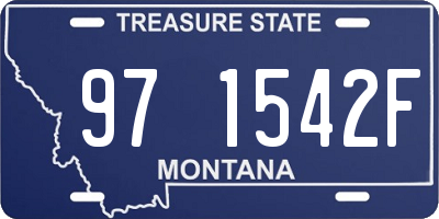 MT license plate 971542F