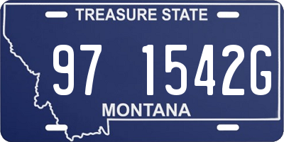 MT license plate 971542G