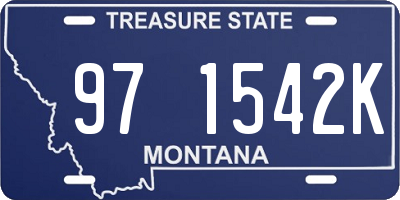 MT license plate 971542K