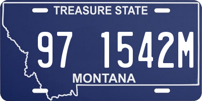 MT license plate 971542M