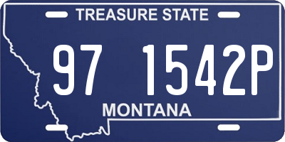 MT license plate 971542P