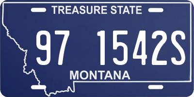 MT license plate 971542S