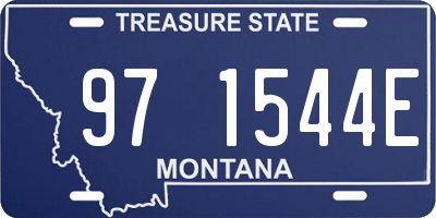 MT license plate 971544E