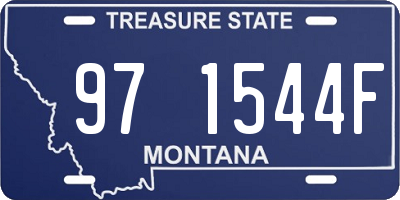 MT license plate 971544F