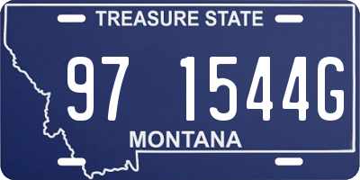 MT license plate 971544G