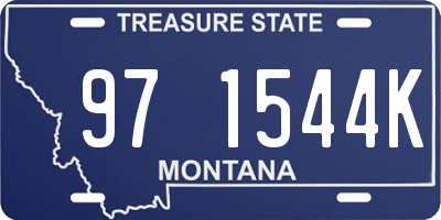 MT license plate 971544K
