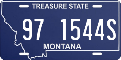 MT license plate 971544S