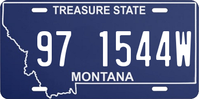 MT license plate 971544W