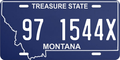 MT license plate 971544X