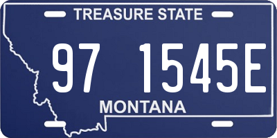 MT license plate 971545E