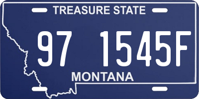 MT license plate 971545F