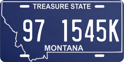 MT license plate 971545K