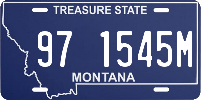MT license plate 971545M