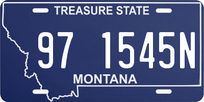 MT license plate 971545N