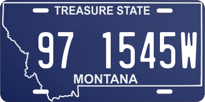 MT license plate 971545W