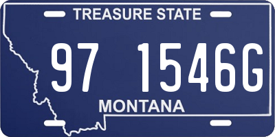 MT license plate 971546G