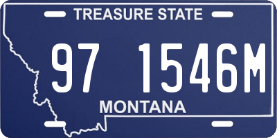 MT license plate 971546M