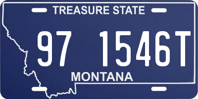 MT license plate 971546T