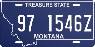 MT license plate 971546Z