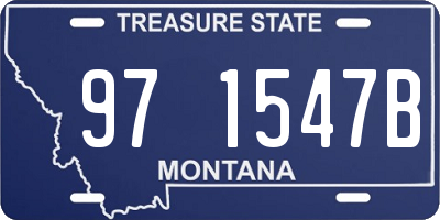 MT license plate 971547B