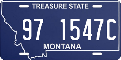 MT license plate 971547C