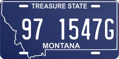 MT license plate 971547G
