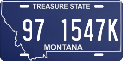 MT license plate 971547K