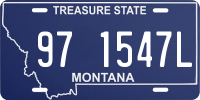 MT license plate 971547L