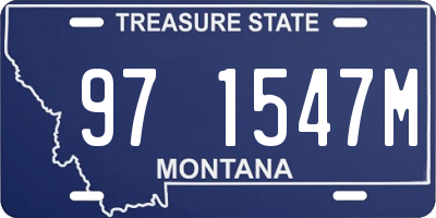 MT license plate 971547M