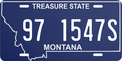 MT license plate 971547S