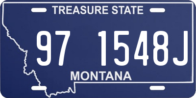 MT license plate 971548J