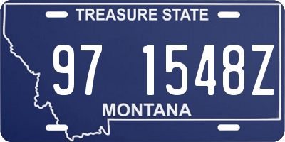 MT license plate 971548Z
