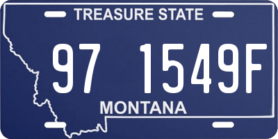 MT license plate 971549F