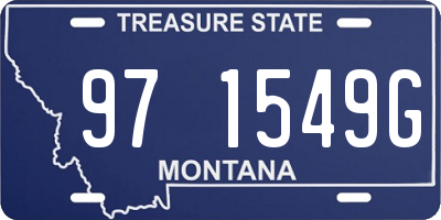 MT license plate 971549G