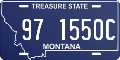 MT license plate 971550C