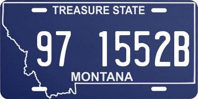 MT license plate 971552B